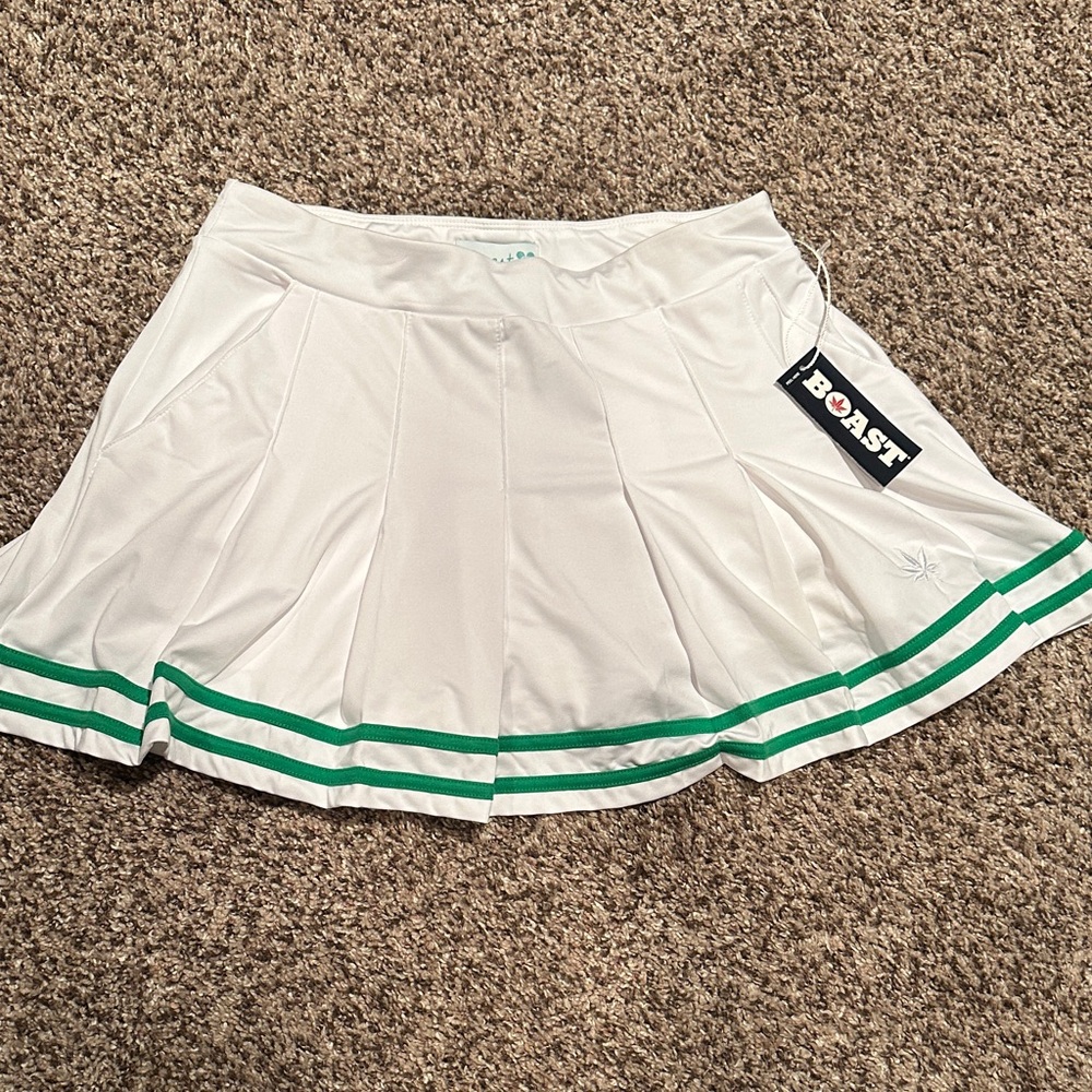 Bolle White & Green Tennis Tank Top and Skirt Set - Picture 2 of 6